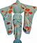 Early 20th century Japanese Embroidered & painted silk