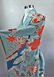 Early 20th century Japanese Embroidered & painted silk - 8