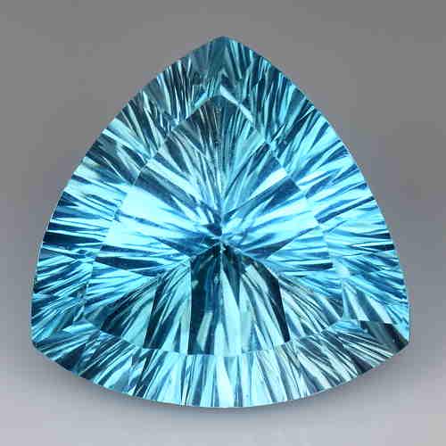 14.90 CTS NATURAL BLUE TOPAZ TRILLION SHAPE MILLENNIUM (1 of 2)