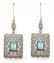 1 Ct Created Lab Blue Topaz Sterling Silver Earring