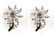 4 Ct Created Lab Sapp Sterling Silver Earring