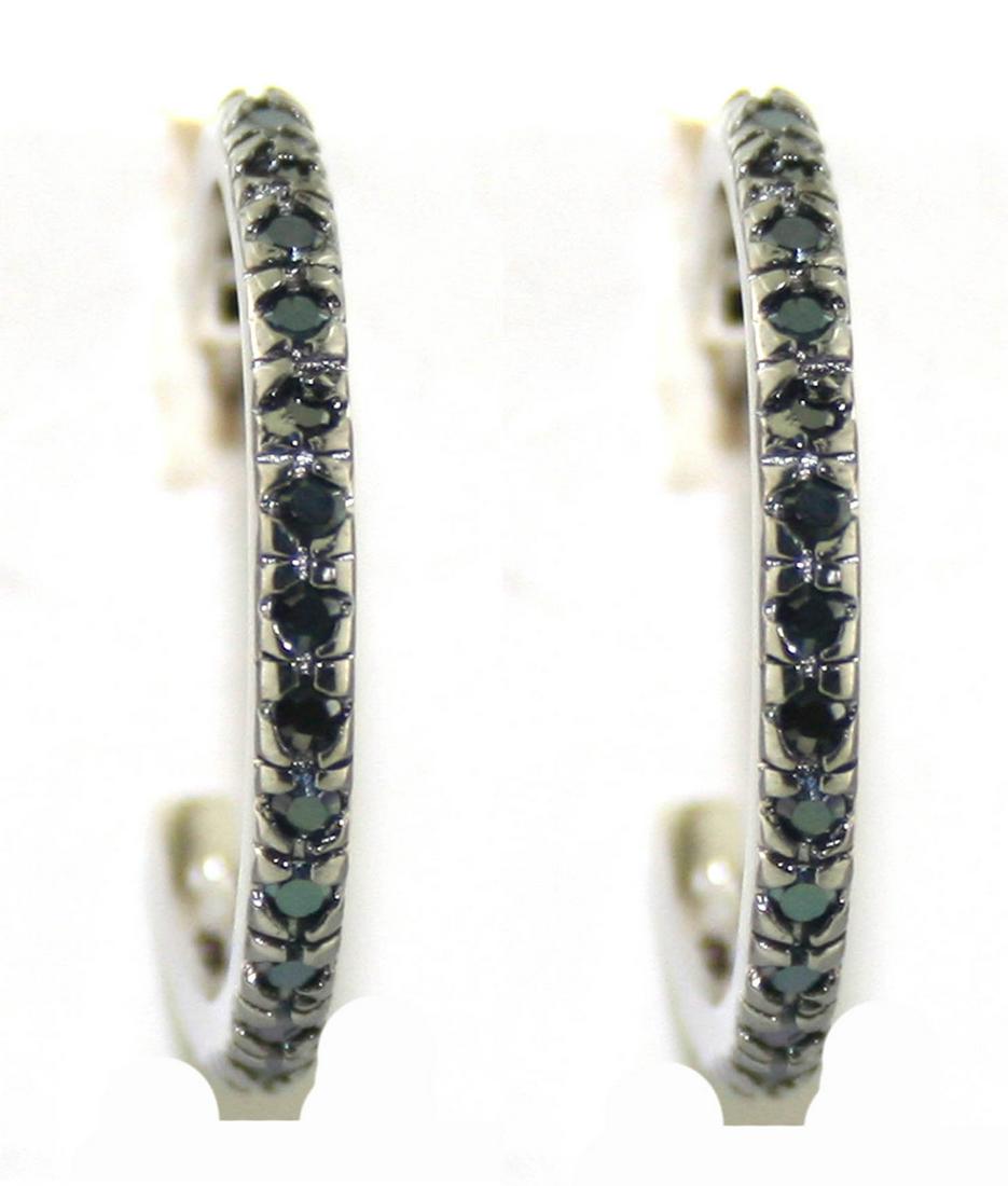 2 Ct Created Black Diamond Sterling Silver Earring: No Reserve! 2 Ct Created Black Diamond Sterling Silver Earring Shipping: Domestic: Flat-rate of $9.99 to anywhere within the contiguous U.S. International: Foreign shipping rates are determined by des