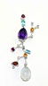 5 Ct Diamond & Pink & Yellow Sapp, Amethyst & Blue