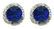 4 Ct Diamond & Sapp 3.50 Grams 18K Earring