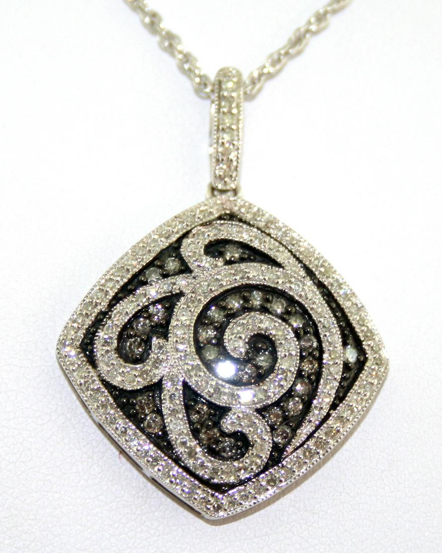 1.5 Ct Natural Black &White Diamond Sterling Silver 7: No Reserve! 1.5 Ct Natural Black &White Diamond Sterling Silver 7 Gram Necklace Shipping: Domestic: Flat-rate of $9.99 to anywhere within the contiguous U.S. International: Foreign shipping rates are 