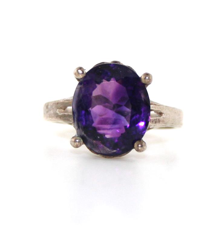 14 Sterling Silver & Amythest Ring (1 of 1)