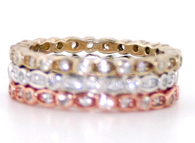 2Ct Created White Sapp Tri Row Desiner Sterling Silver (1 of 1)