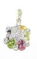 4 Ct Created Color Sapp Sterling Silver Necklace