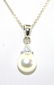 0.50 Ct Created Sapp & 6MM Pearl Sterling Silver