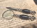 Desk Magnifying Glass Letter Opener Set w Horn Handles - 4