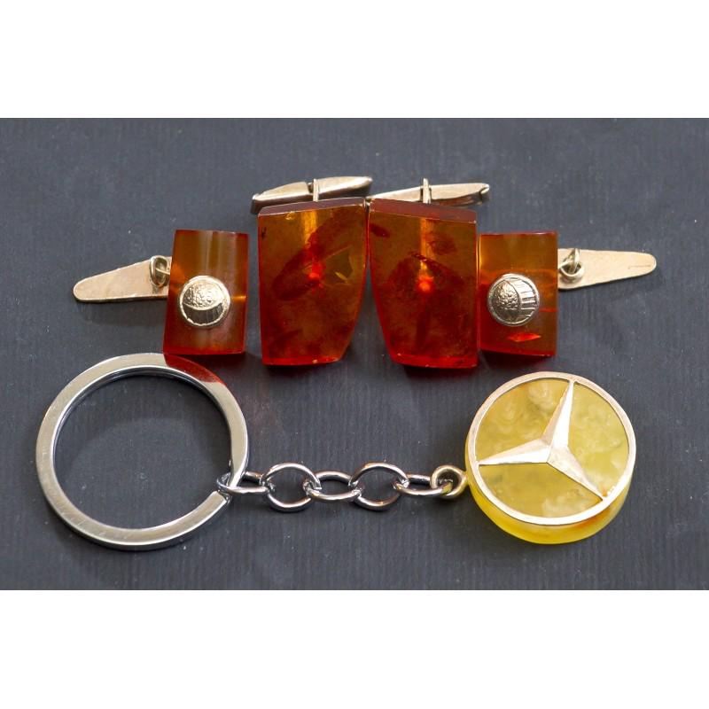 Set 100% natural Baltic amber two pairs cufflinks and (1 of 11)