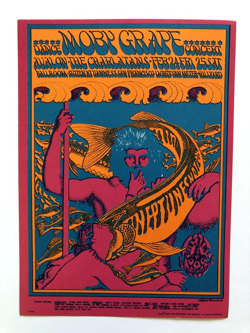 Moby Grape Postcard 1st: Moby Grape Postcard1st Printing - Moby GrapeThe CharlatansFD049-PCVictor MoscosoFeb 24, 1967 Reserve: $10.00 Shipping: Domestic: Flat-rate of $6.00 to anywhere within the contiguous U.S. International