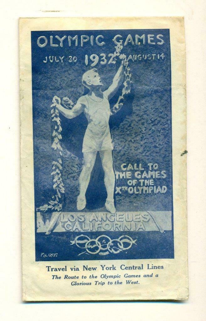 1932 OLYMPIC GAME s LOS ANGELES CALIFORNIA ENVELOPE for (1 of 2)