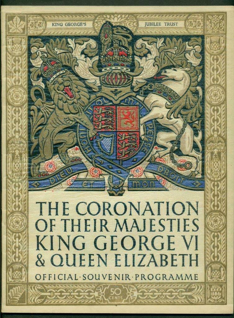 1937 OFFICIAL SOUVENIR PROGRAM ROYAL CORONATION KING (1 of 4)