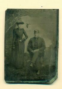 ca.1880s OCCUPATIONAL tintype TRAIN TROLLEY CONDUCTOR ? (1 of 1)