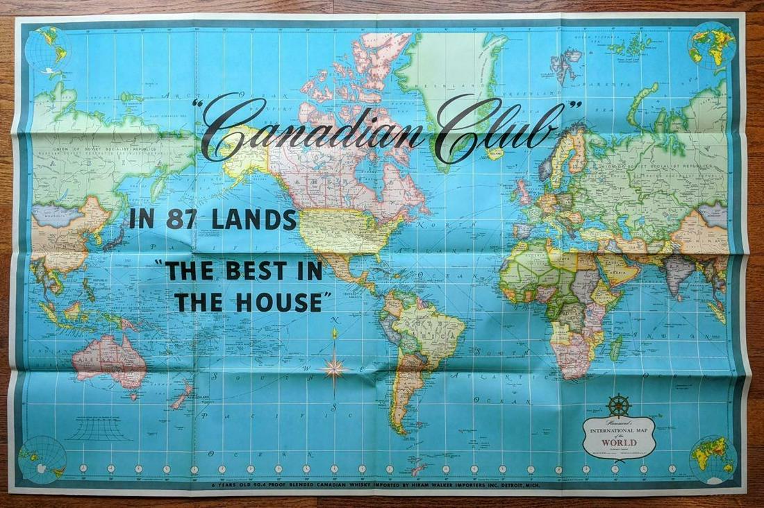 VINTAGE CANADIAN CLUB WHISKEY ADVERTISEMENT on HAMMONDs (1 of 2)