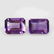 3.74 Ctw Natural Purple Amethyst Octagon Pair