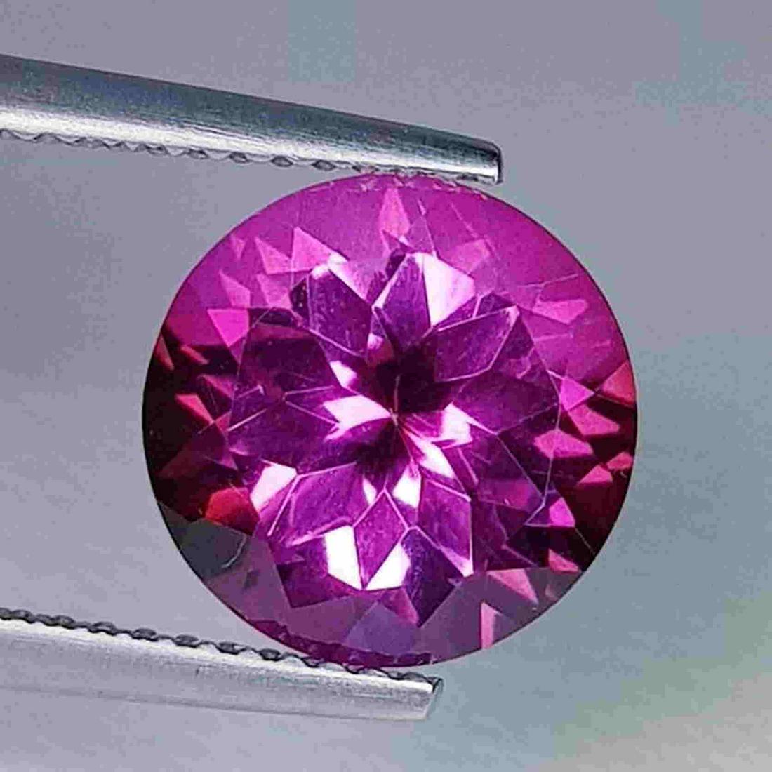Natural Pink Topaz Round Cut 4.33 ct (1 of 6)