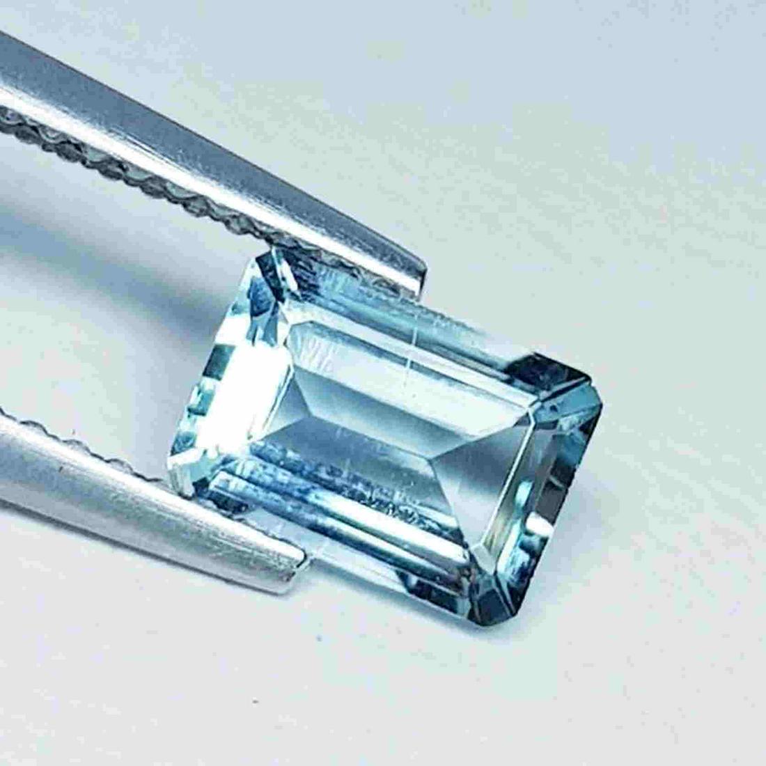 0.89 ct Natural Aquamarine Emerald Cut (1 of 5)