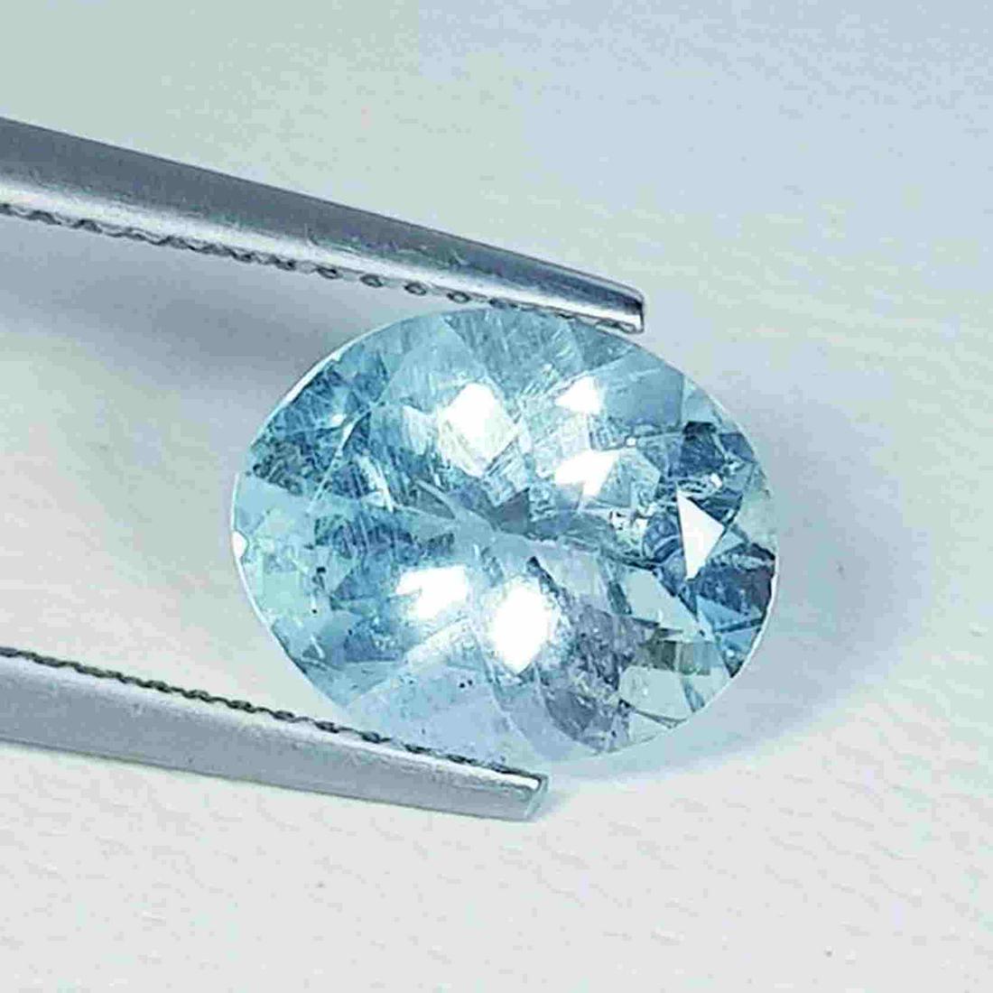 2.84 ct Natural Aquamarine Oval Cut (1 of 5)