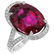 White Gold 18 Karat Diamond Garnet Rhodolite Big