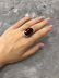 White Gold 18 Karat Diamond Garnet Rhodolite Big - 3