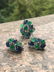 Diamond Sapphire Emerald White Gold 18 Karat Earrings - 6