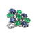 Diamond Sapphire Emerald White Gold 18 Karat Earrings - 7