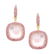 Elegant Pink Sapphire Mother of Pearl Rock Crystal 18K