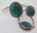 XXL Sterling Silver & Turquoise Slave Bracelet