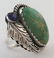Sterling Silver & Amethyst XL Turquoise Ring Size 9 - 3