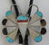 Vintage Sterling Silver Butterfly Mosaic Bolo Tie - 3