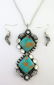 EPIC XXL Sterling Silver & Turquoise Necklace Set