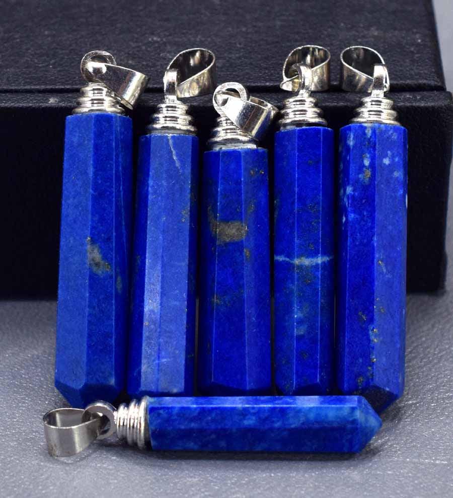 Lapis Pendants , 6 Pieces 925 Sterling Royal Blue Color: Material Lapis Lazuli more Description Lapis Pendants , 6 Pieces 925 Sterling Royal Blue Color Silver Lapis Lazuli Pendants Parcel - Size : 32*09*07 mm Treatment : Natural DHL Ecommerce Shipping M3-12