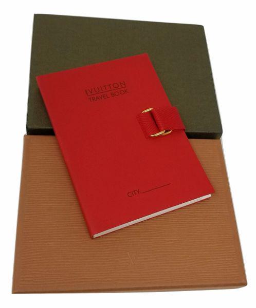 Louis Vuitton Travel Note Book Agenda: Authentic Louis Vuitton Travel Notebook in new condition. Provides lined pages to add notes, phone numbers, hotel, restaurants, sightseeing, boutiques, etc. Includes original box with original sleeve 