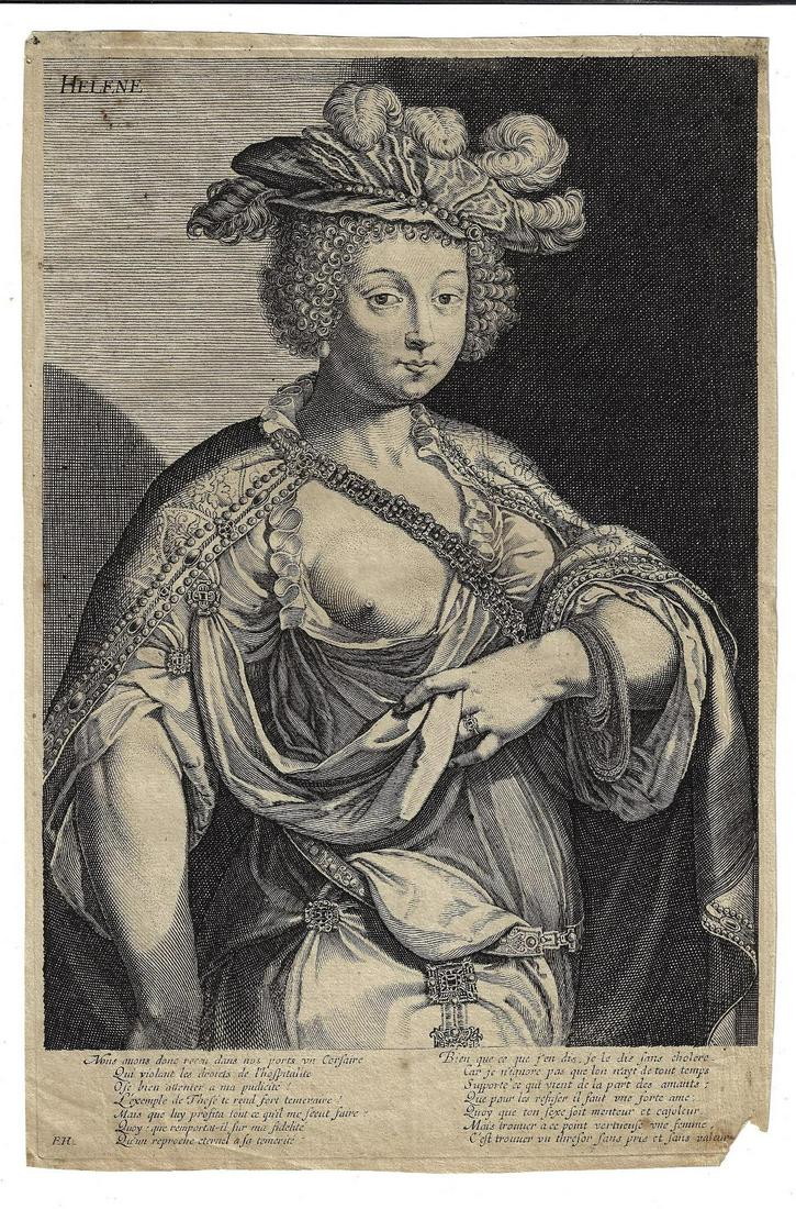 18th C French Engraving of Helene (1 of 1)
