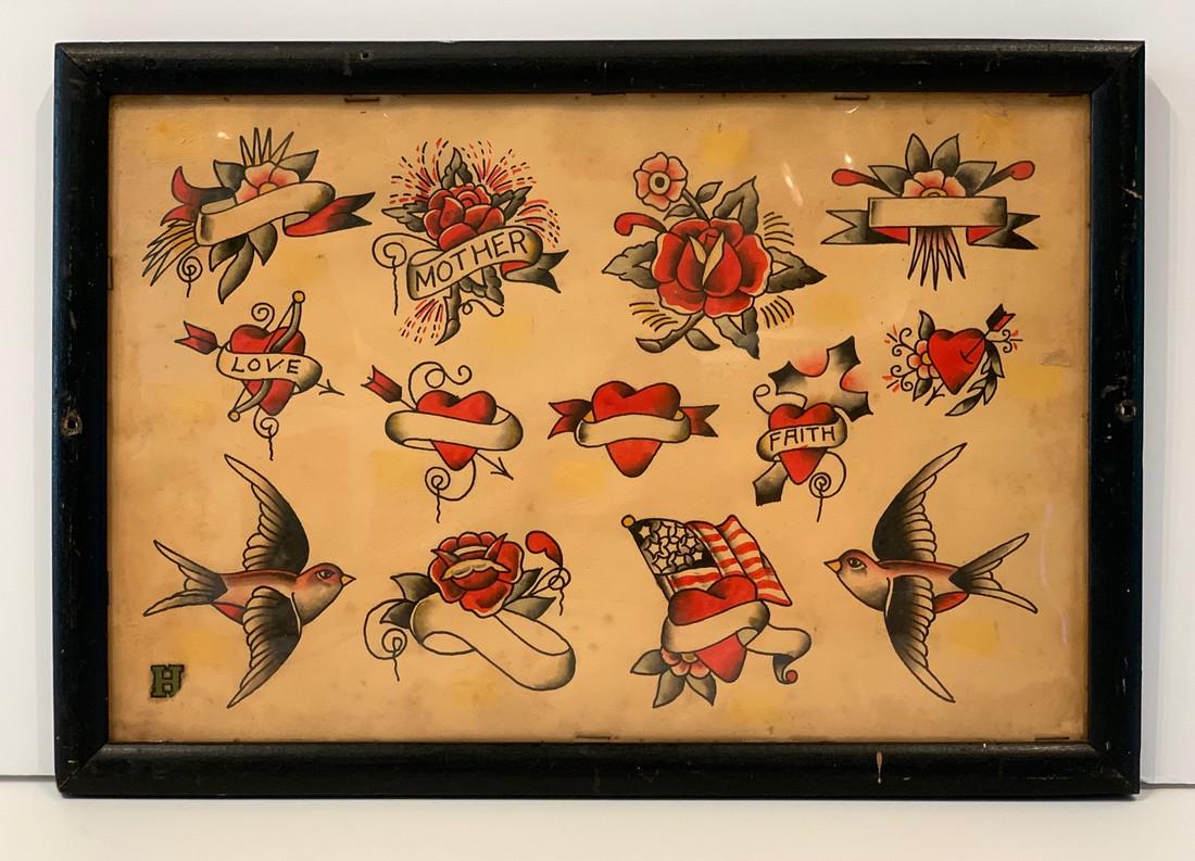 Rare Original Tattoo Art, c. 1930s (1 of 4)