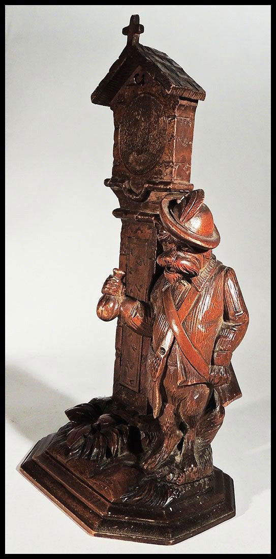 Finely Carved Dressed "big Mustached" Black Forest Dog (1 of 5)