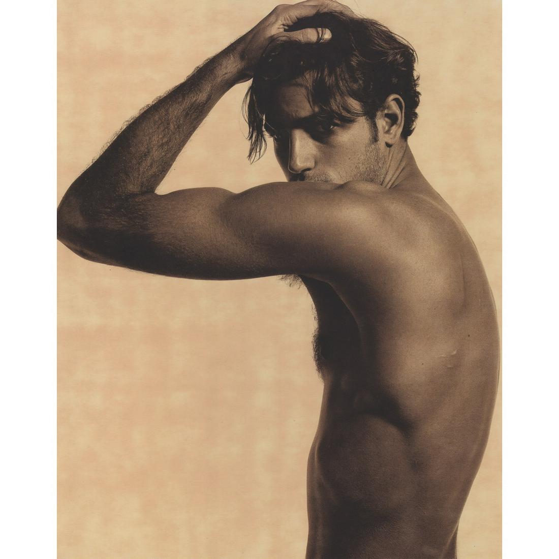 KARL LAGERFELD - Andrea Boccaletti: Artist: KARL LAGERFELD Print Title: Andrea Boccaletti Limited Edition Folio 346/5000 Medium: Satin Finish Umber Photo-Lithograph Printing Date: 1997 Printed in USA Image Size approx: 13 x 10.5 inches 