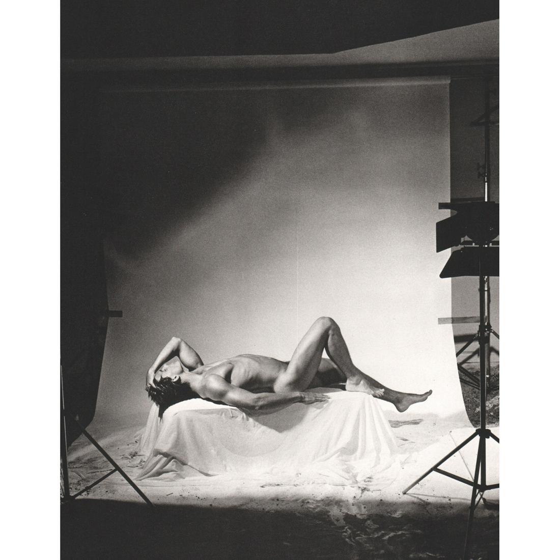 BRUCE WEBER - Tim, Rooftop - male nude: Artist: BRUCE WEBER Print Title: Tim, Rooftop, Miami Beach 1986 Medium: Sheet-fed Gravure Printing Date: 1980's Printed in Spain Image Size approx: 11 X 8.5 inches Bruce Weber is an American fashion p