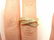 Authentic! Cartier 18k Yellow Gold Diamond Trinity Band - 10