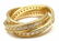 Authentic! Cartier 18k Yellow Gold Diamond Trinity Band