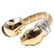 Cartier Panther Diamond Tricolor 18k Gold Band Ring EU