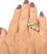 Cartier Panther Diamond Tricolor 18k Gold Band Ring EU - 7
