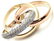 Authentic! Cartier 18k Tri-Color Classic Diamond