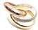 Authentic! Cartier 18k Tri-Color Classic Diamond - 2