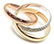 Authentic! Cartier 18k Tri-Color Classic Diamond - 6