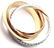 Authentic! Cartier 18k Tri-Color Classic Diamond - 9