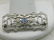 Vintage 14kt Filigree Sapphire Pearl Brooch, Art Deco,