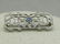 Vintage 14kt Filigree Sapphire Pearl Brooch, Art Deco, - 7